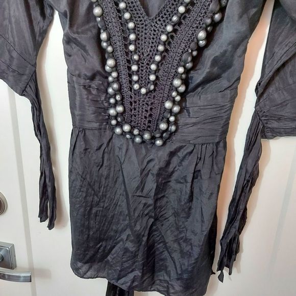 MARCIANO Silk Blend Beaded Blouse - Picture 3 of 8